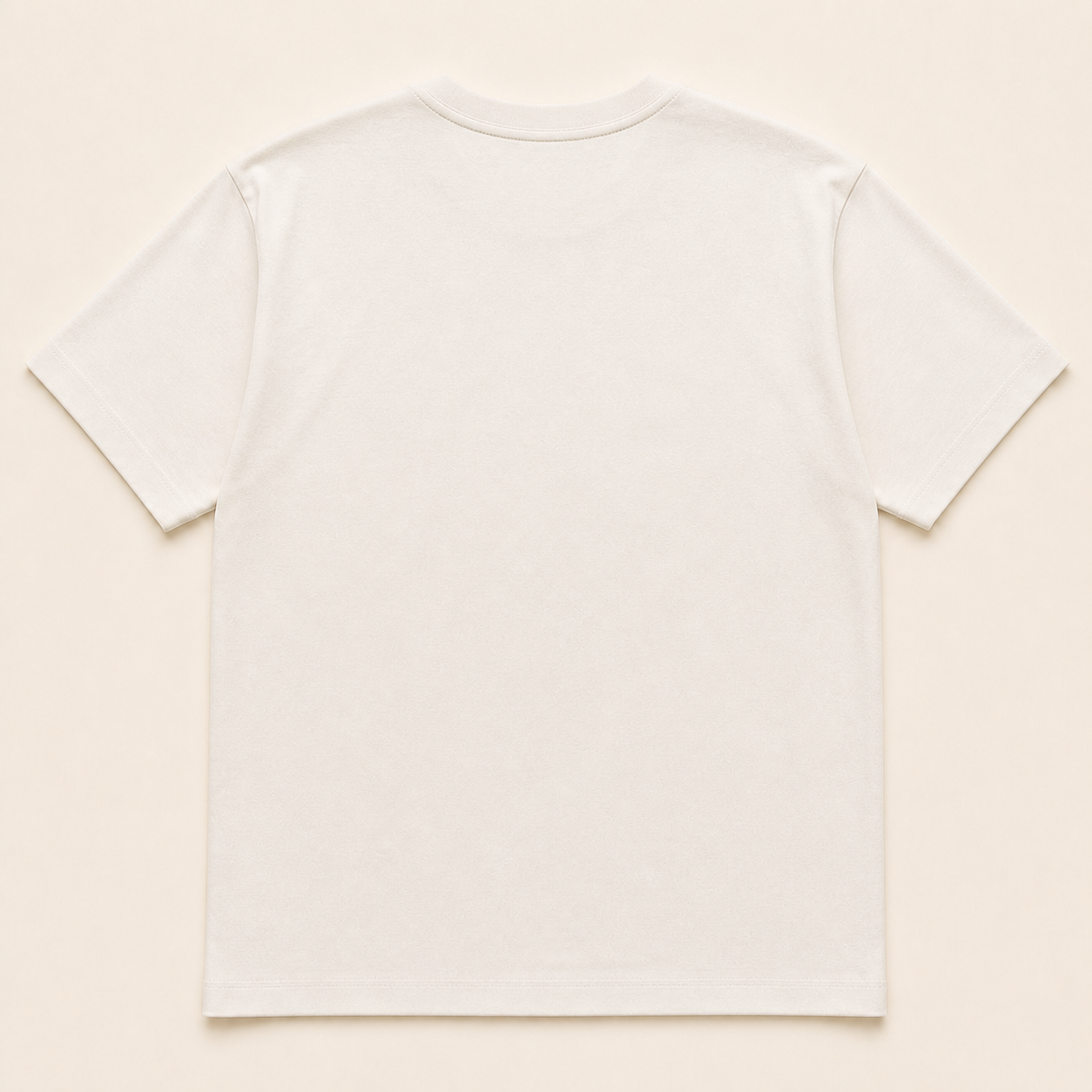 Back view of the natural Signature Supima Tee